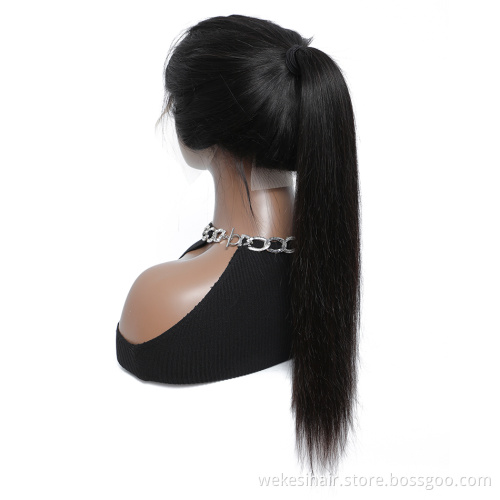 HD lace front wig wholesale 150% 180% density human hair transparent hd lace cuticle aligned 4x4 5x5 closure frontal wigs